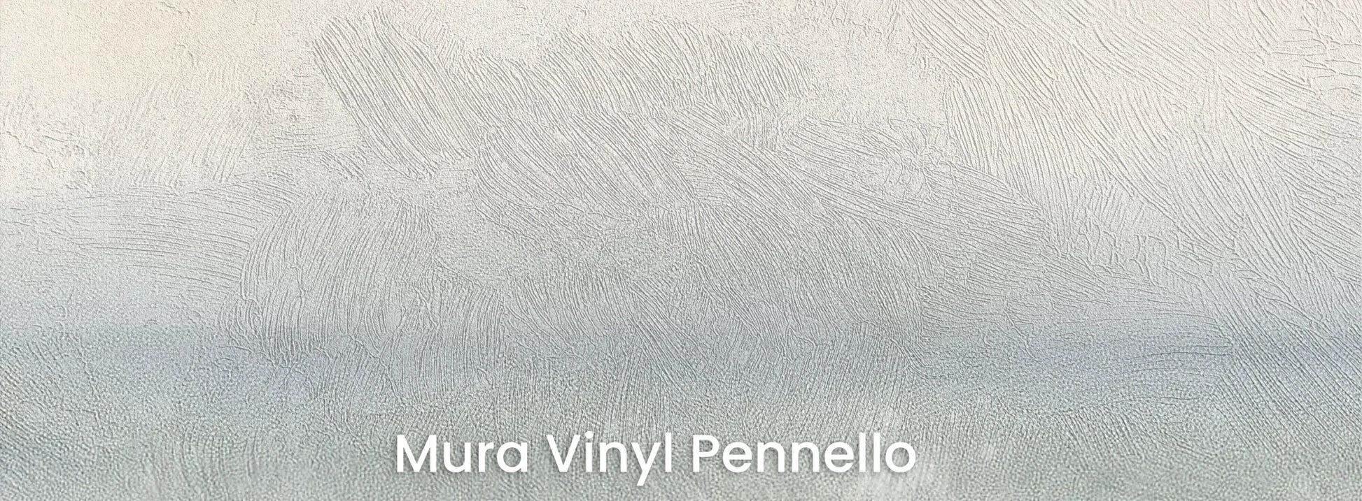 Zbliżenie na fototapetę PORCELAIN WILDSCAPE - tapeta z delikatną łąką w porannej mgle na podłożu o fakturze pociągnięć pędzla.