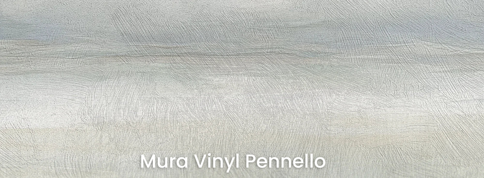 Zbliżenie na fototapetę MISTY BLOOM FIELDS - tapeta z mglistą łąką i dzikimi kwiatami na podłożu o fakturze pociągnięć pędzla.