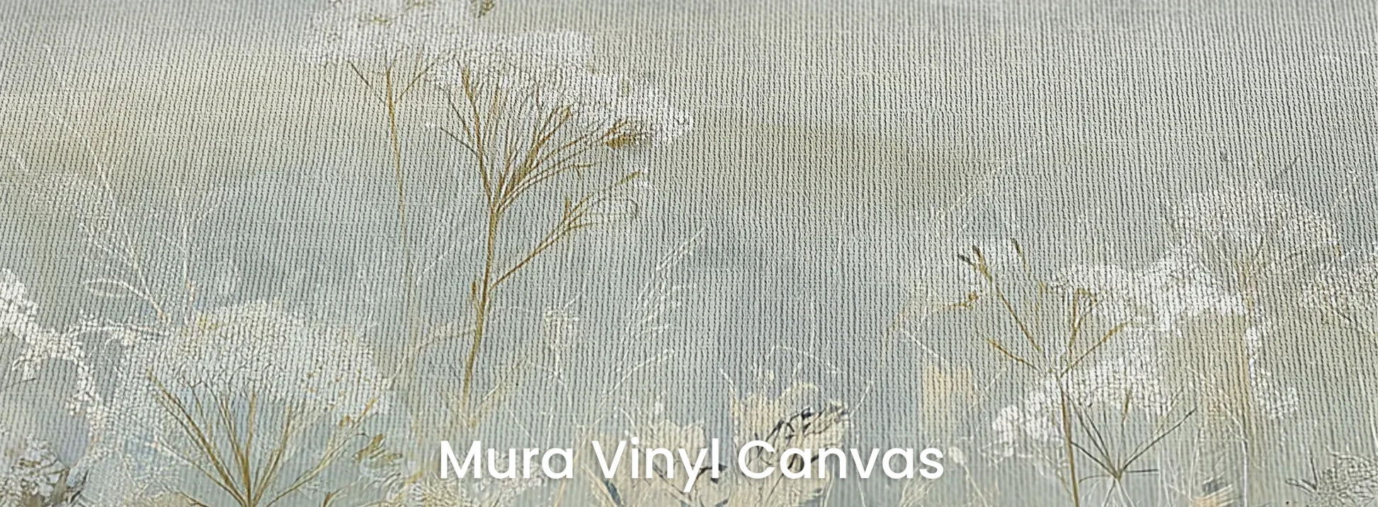 Zbliżenie na fototapetę COASTAL WHISPERS - tapeta z łąką nad brzegiem morza na podłożu o fakturze płótna.