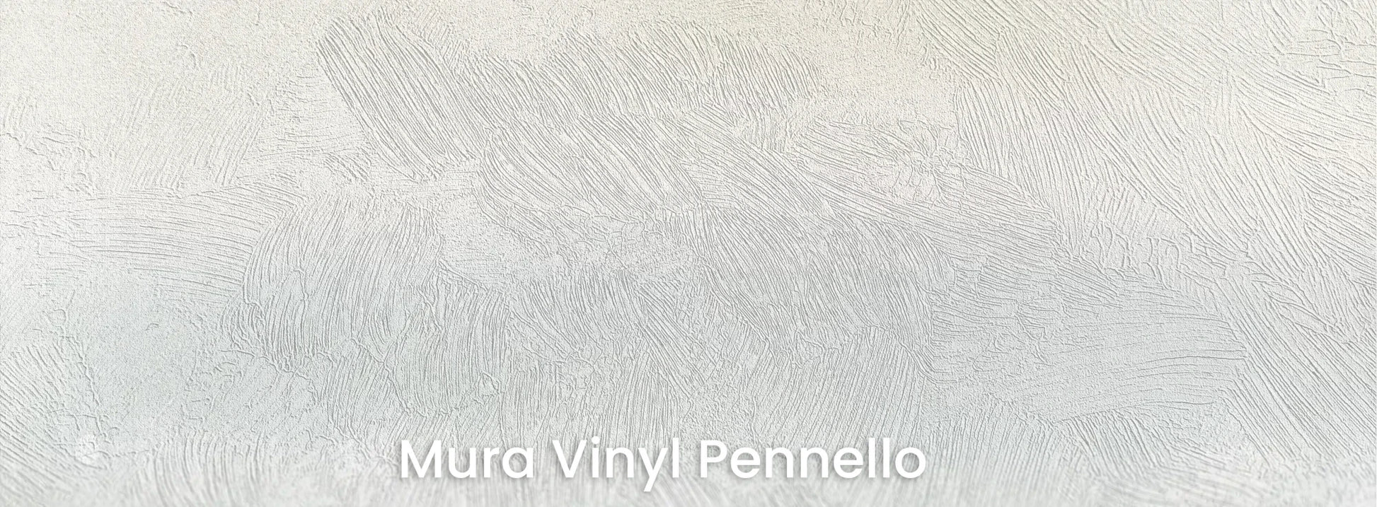 Zbliżenie na fototapetę IVORY WILDFIELDS - tapeta z mglista łąką w delikatnych barwach na podłożu o fakturze pociągnięć pędzla.