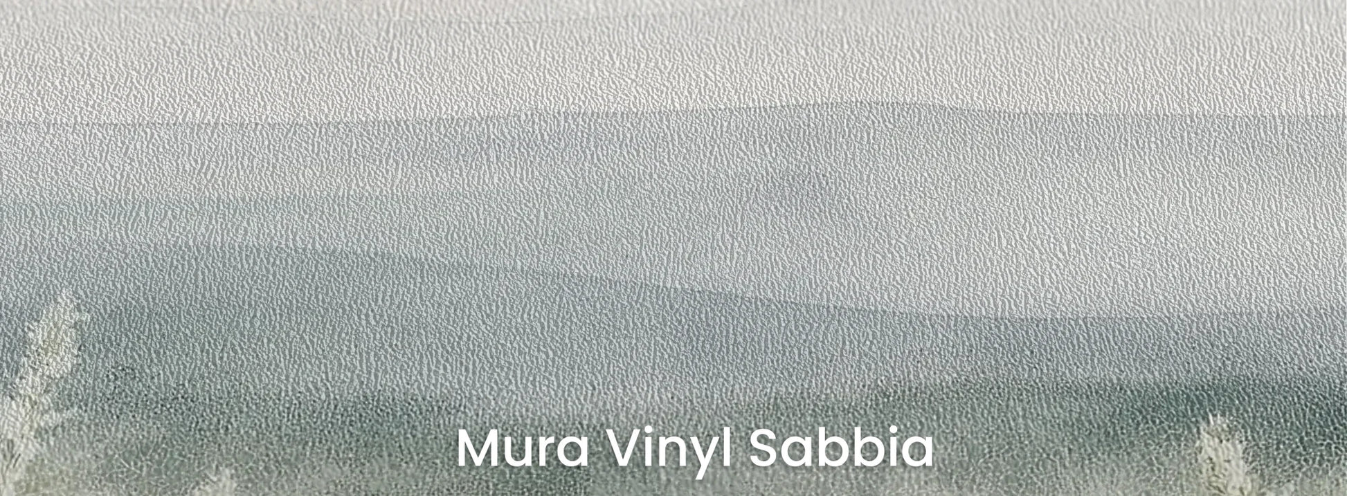 Zbliżenie na fototapetę SILENT WILDFLOWERS - tapeta z polaną w delikatnej mgle na podłożu o strukturze ziarna piasku.