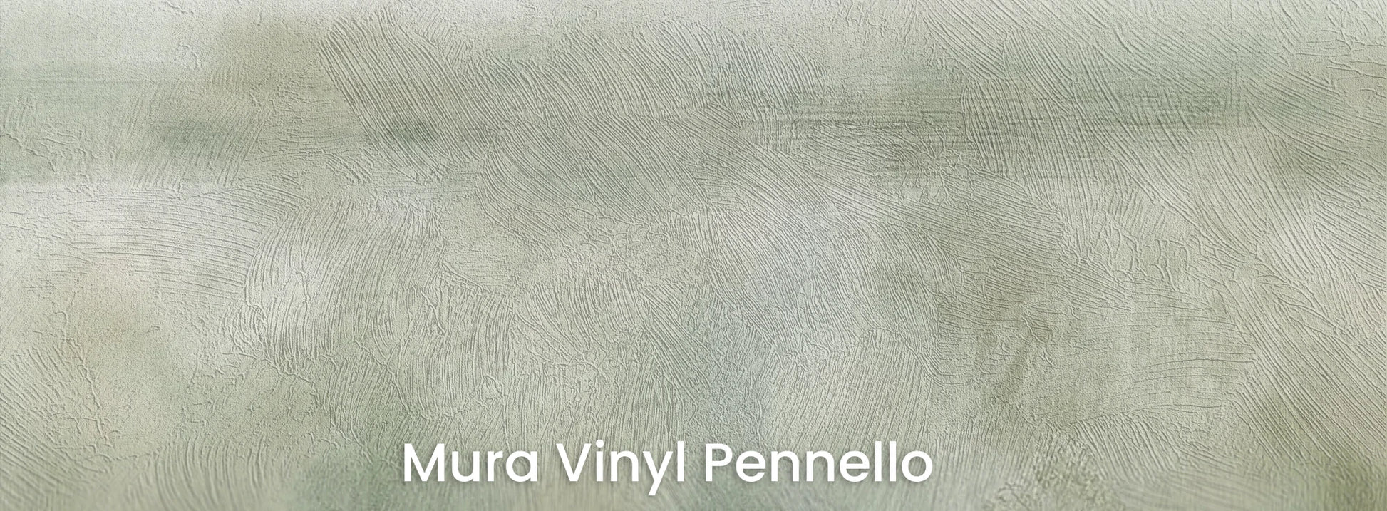 Zbliżenie na fototapetę FROST BLOSSOM VISTA - tapeta z mglistą łąką kwiatów na podłożu o fakturze pociągnięć pędzla.