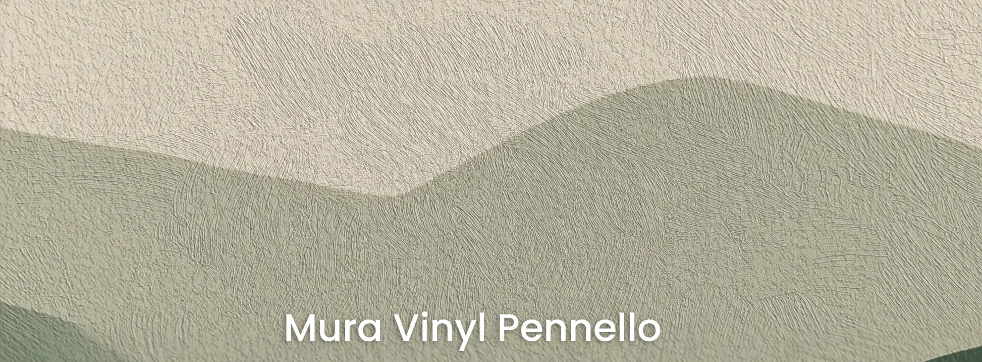 Zbliżenie na fototapetę TERRACOTTA HIGHLANDS - tapeta z łąką i górami na podłożu o fakturze pociągnięć pędzla.