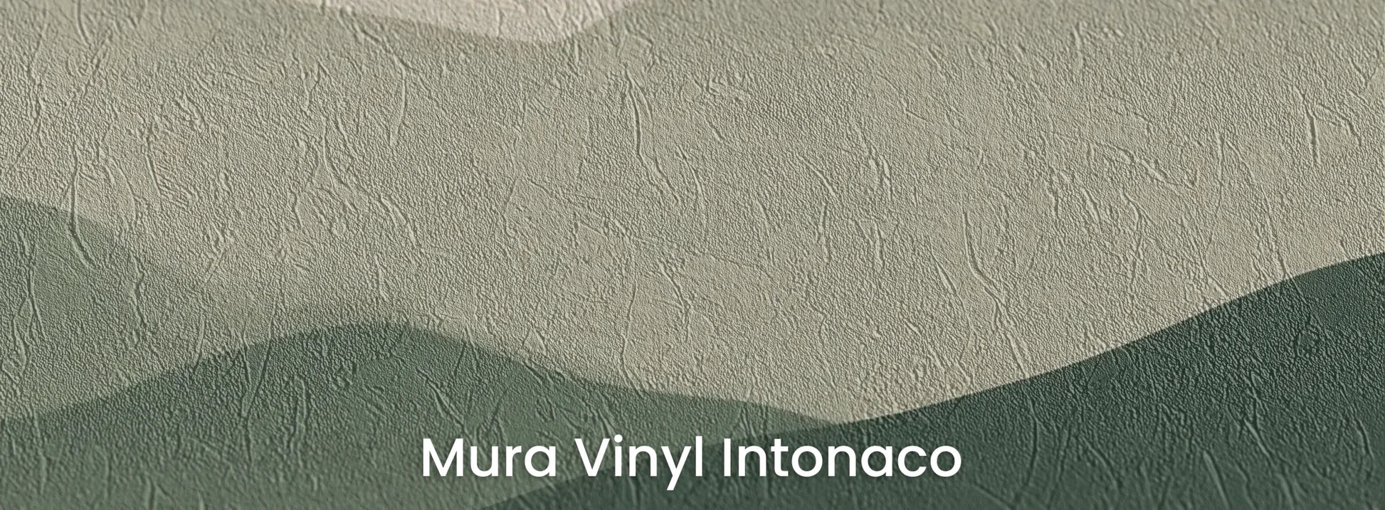 Zbliżenie na fototapetę TERRACOTTA HIGHLANDS - tapeta z łąką i górami na podłożu o strukturze tartego tynku.