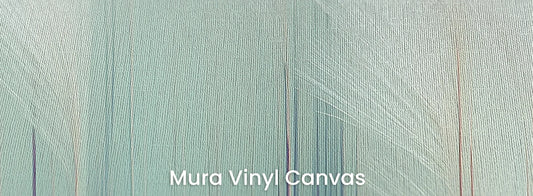 Zbliżenie na fototapetę AQUA DREAMS - tapeta z delikatnym gradientem w morskich odcieniach na podłożu o fakturze płótna.