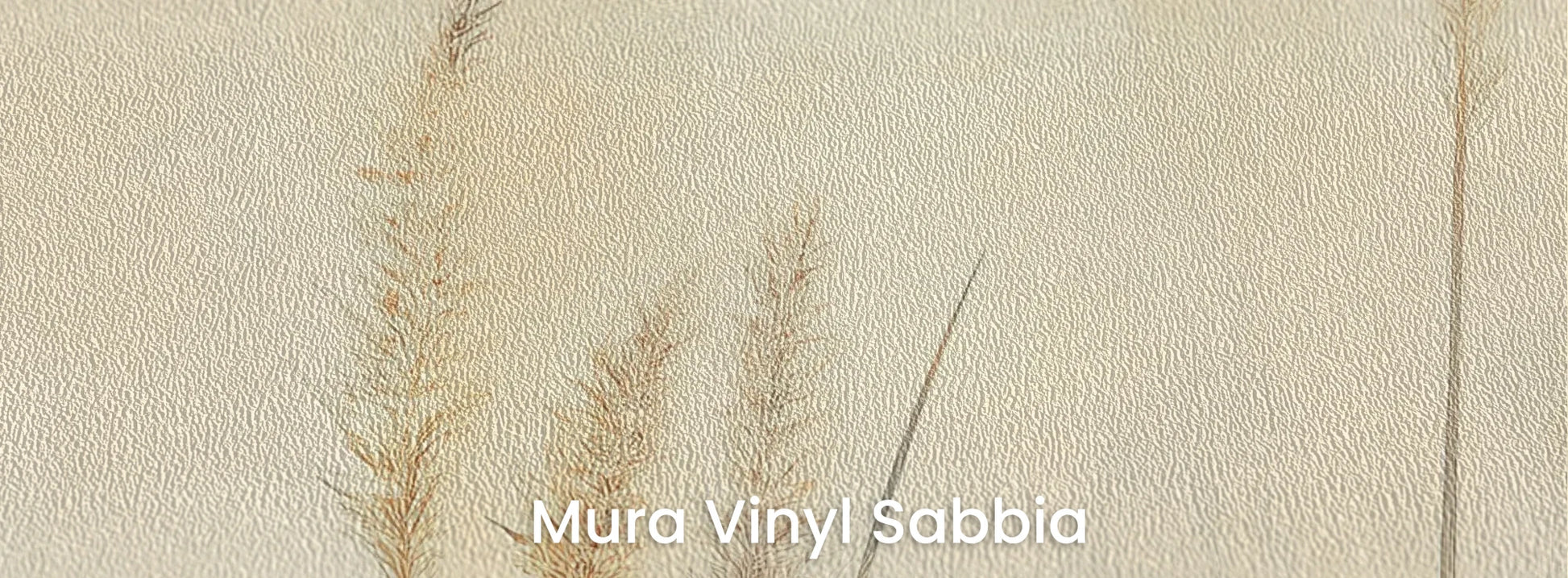 Zbliżenie na fototapetę DELICATE MEMORIES - tapeta z mglistymi trawami o świcie na podłożu o strukturze ziarna piasku.