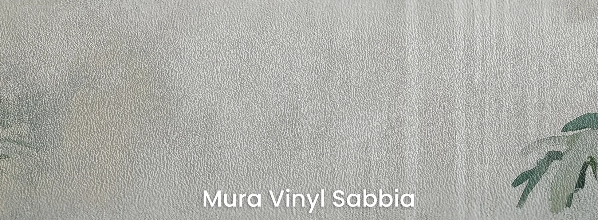 Zbliżenie na fototapetę MISTY VALLEY - tapeta z tropikalnym lasem we mgle na podłożu o strukturze ziarna piasku.