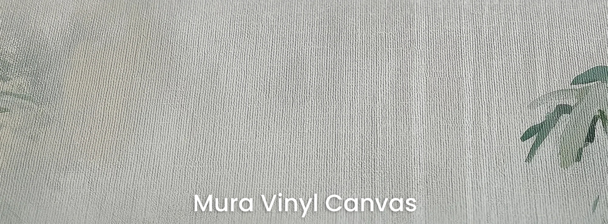 Zbliżenie na fototapetę MISTY VALLEY - tapeta z tropikalnym lasem we mgle na podłożu o fakturze płótna.