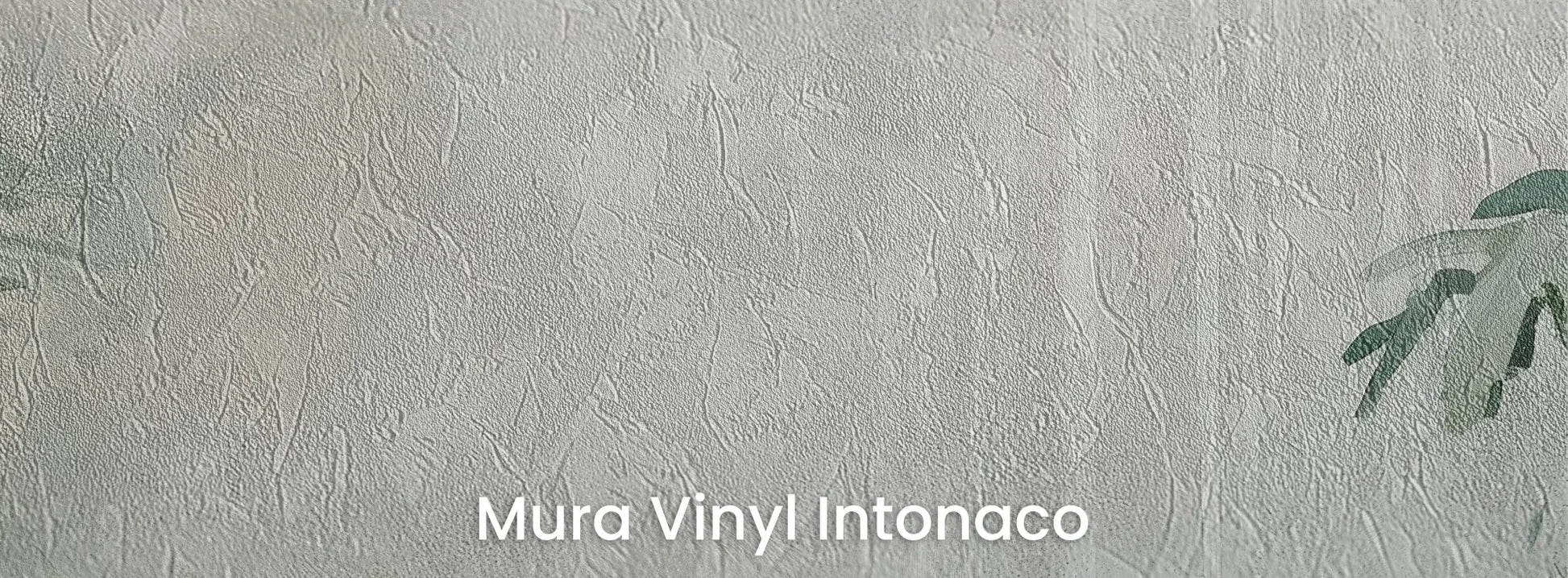 Zbliżenie na fototapetę MISTY VALLEY - tapeta z tropikalnym lasem we mgle na podłożu o strukturze tartego tynku.