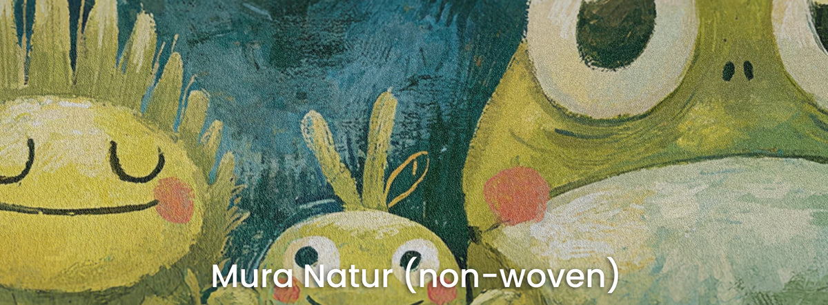POND PARADE - tapeta z leśnymi zwierzętami nad stawem — Mura Natur