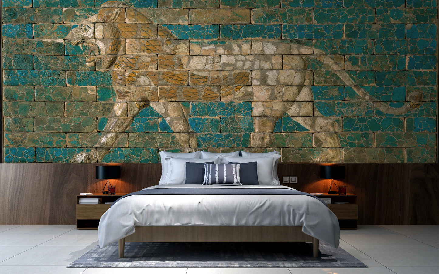 Fototapeta "Panel with striding lion" - Left - DECOMURA