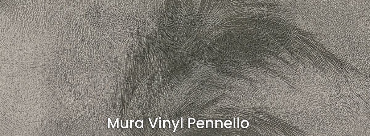 CHARCOAL RUSHES auf dem Trägermaterial Mura Vinyl Pennello – Struktur von Pinselstrichen