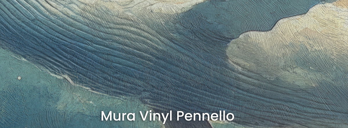 CLOUDBREAK on Mura Vinyl Pennello: furrows and the whale’s fin, brushstroke texture