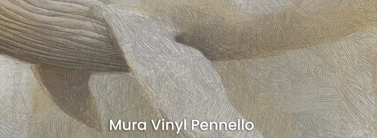 MILK AND HONEY on Mura Vinyl Pennello: throat stripes and a pale fin, brushstroke texture