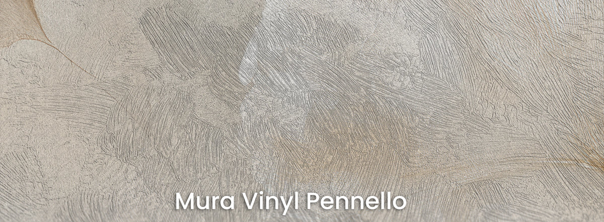 MILK GLASS auf Mura Vinyl Pennello – Pinselstriche auf elfenbeinfarbenem Grund