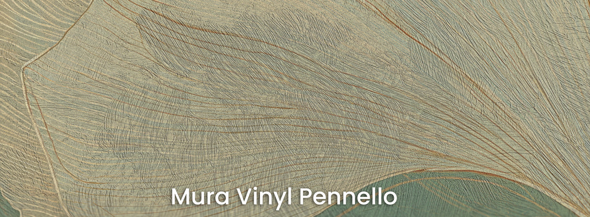 PARCHMENT ZEPHYR na podłożu Mura Vinyl Pennello – pociągnięcia pędzla w szałwiowym tle