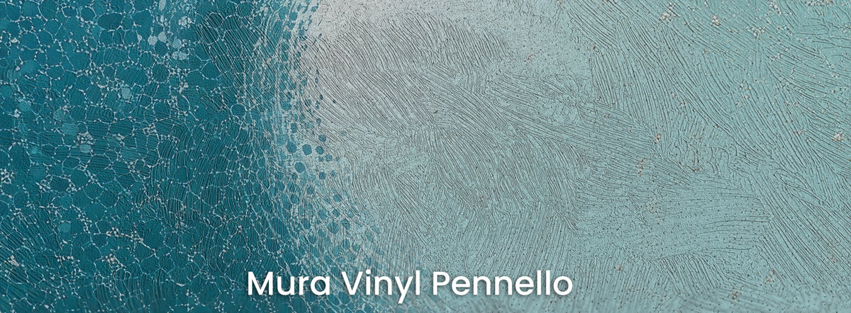 PEARL MAELSTROM auf dem Trägermaterial Mura Vinyl Pennello: Punkte des Strudels auf der Struktur von Pinselstrichen