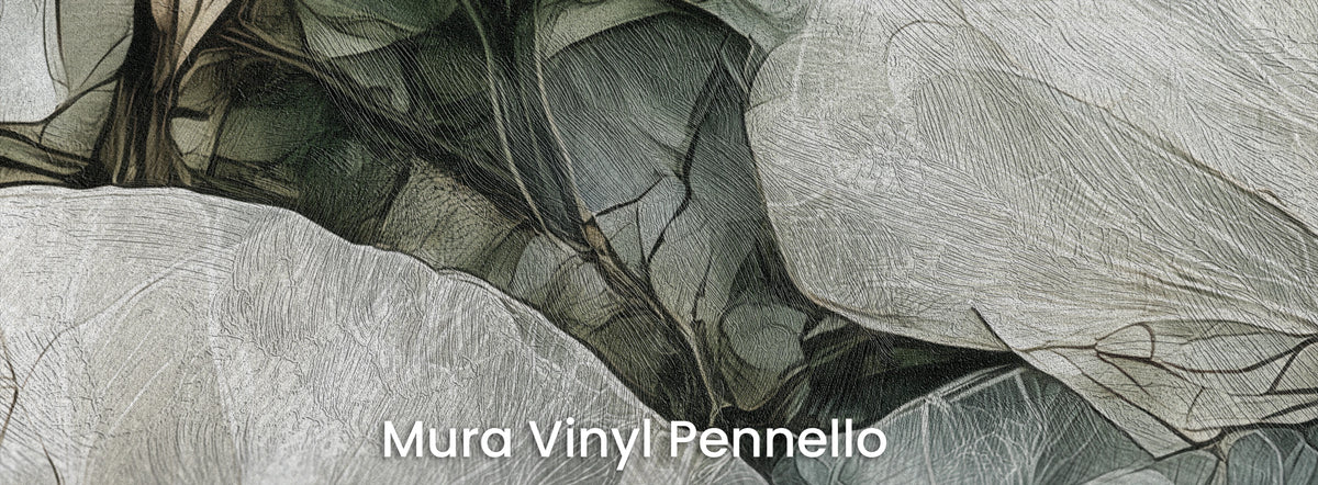 QUARTZ PANE on Mura Vinyl Pennello – visible brushstrokes
