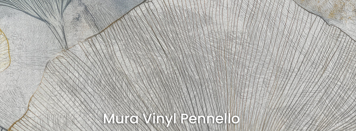 STRAW AND SLATE na podłożu Mura Vinyl Pennello – pociągnięcia pędzla