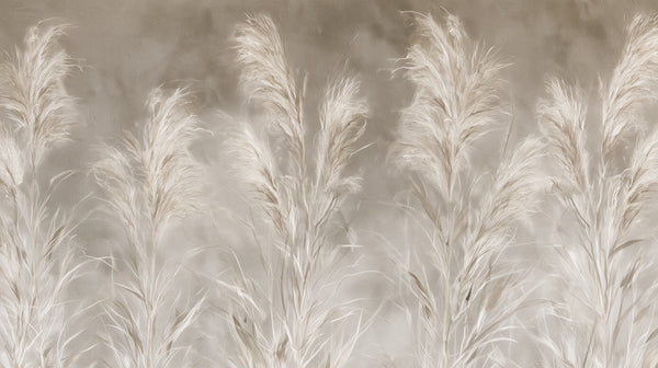 VESPER COLONNADE - fotomurale con esili pampas per camera da letto