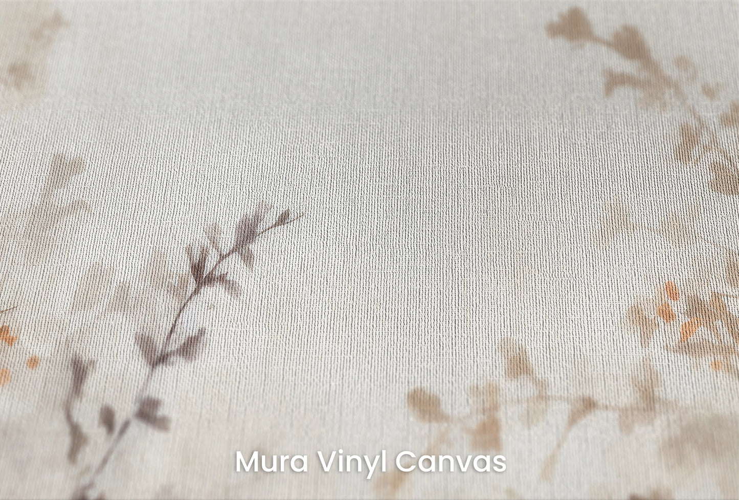 Zbliżenie na artystyczną fototapetę o nazwie EtherealBlossoms na podłożu Mura Vinyl Canvas - faktura naturalnego płótna.
