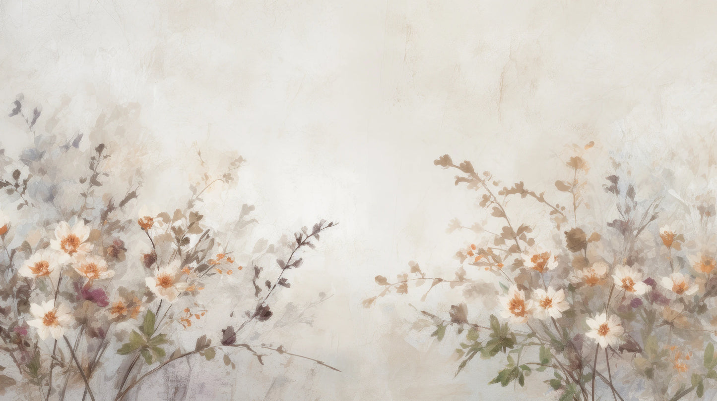 Prezentacja całego wzoru fototapety o nazwie EtherealBlossoms