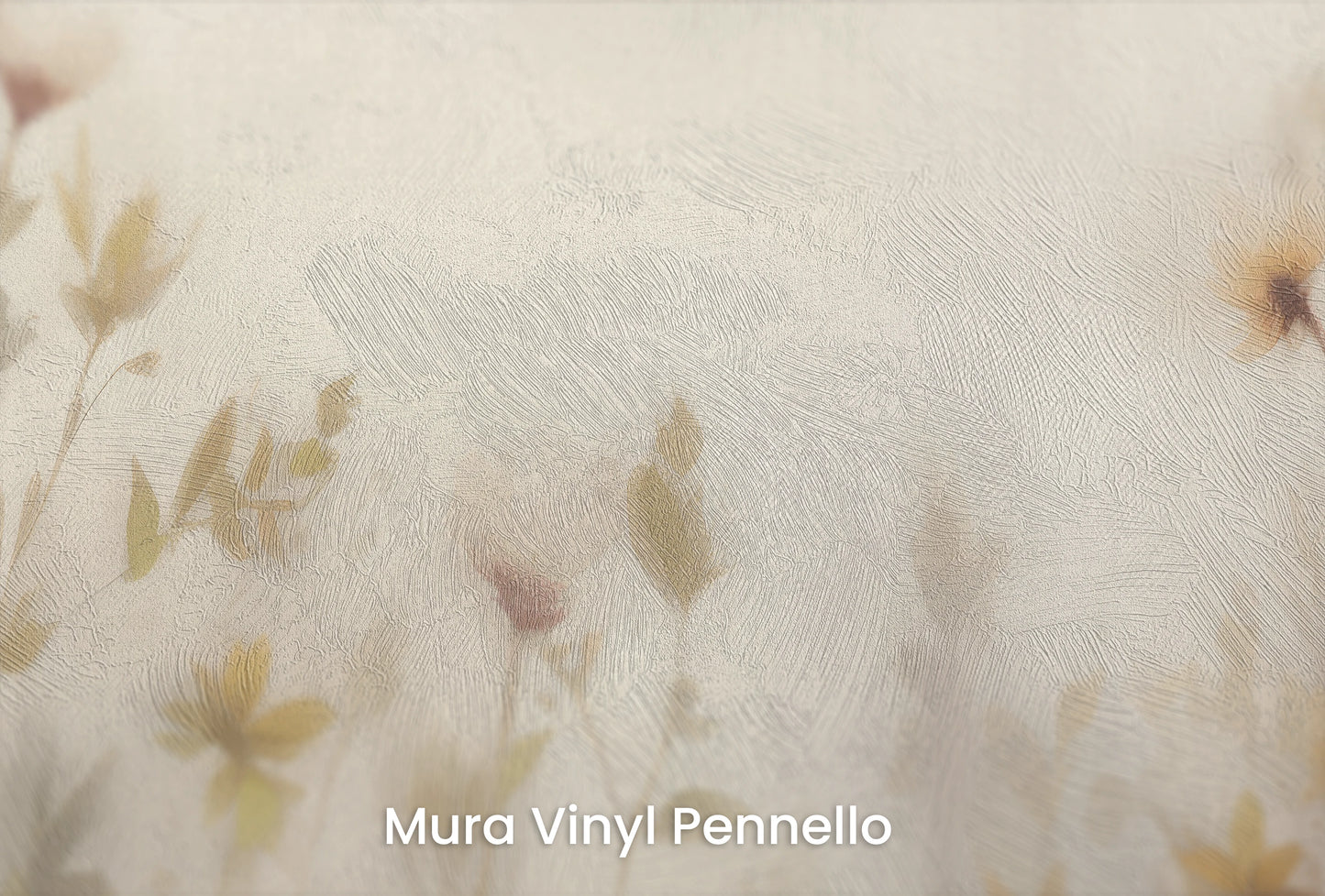 Zbliżenie na artystyczną fototapetę o nazwie PastelSerenity na podłożu Mura Vinyl Pennello - faktura pociągnięć pędzla malarskiego.