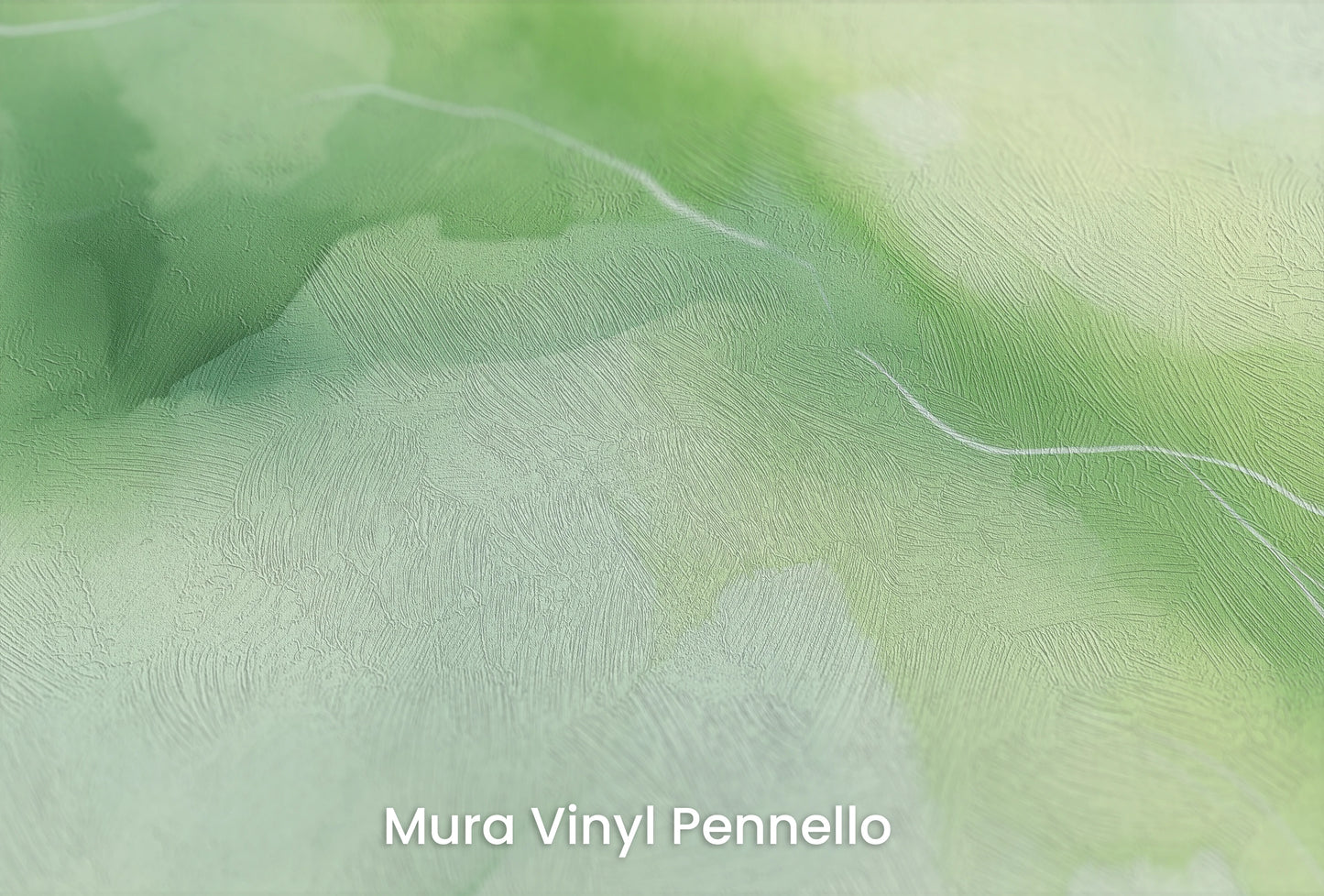 Zbliżenie na artystyczną fototapetę o nazwie Mglisty Poranek #3 na podłożu Mura Vinyl Pennello - faktura pociągnięć pędzla malarskiego.