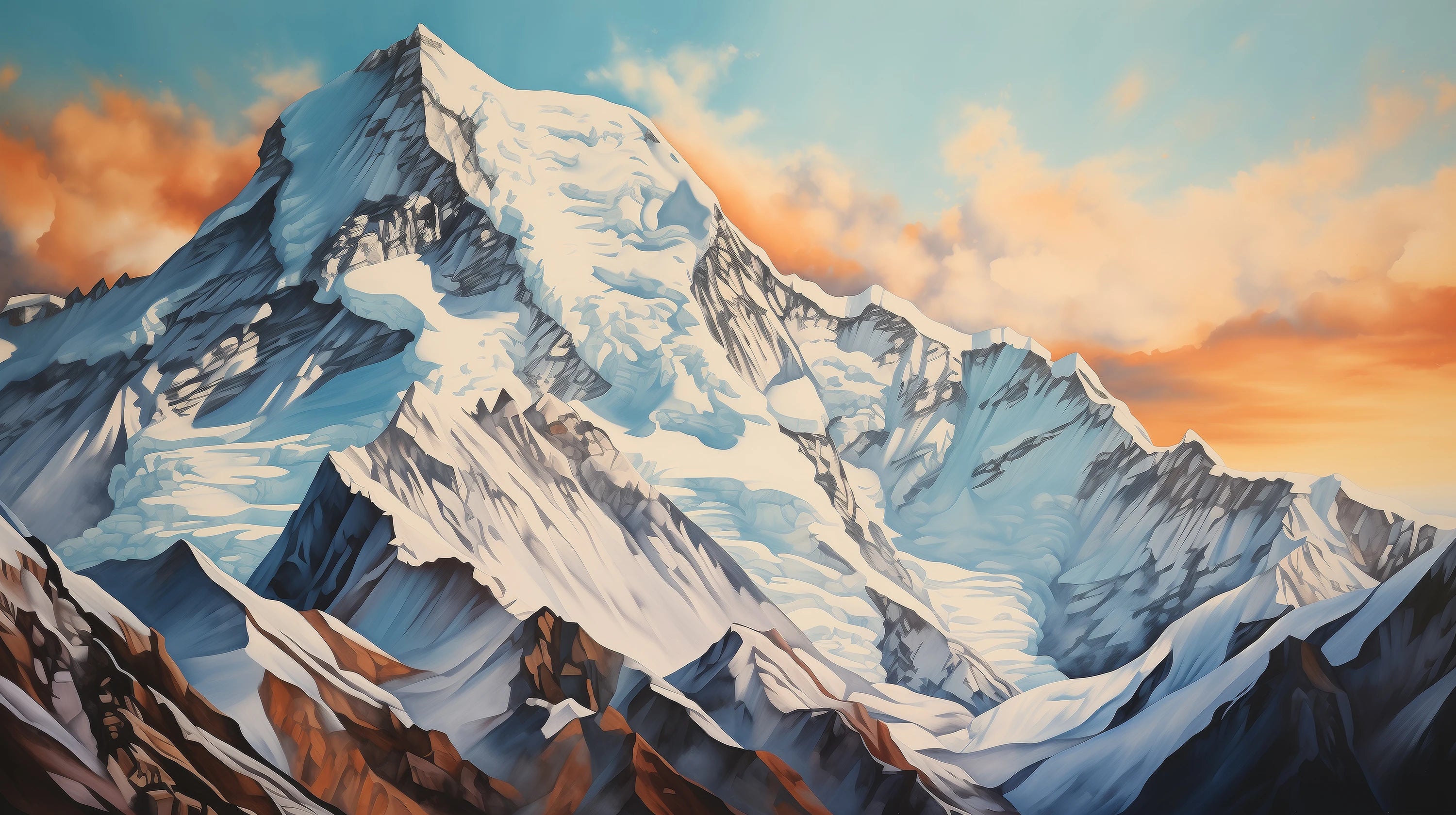 Mustervorschau: Prezentacja całego wzoru fototapety o nazwie Sunset Peak