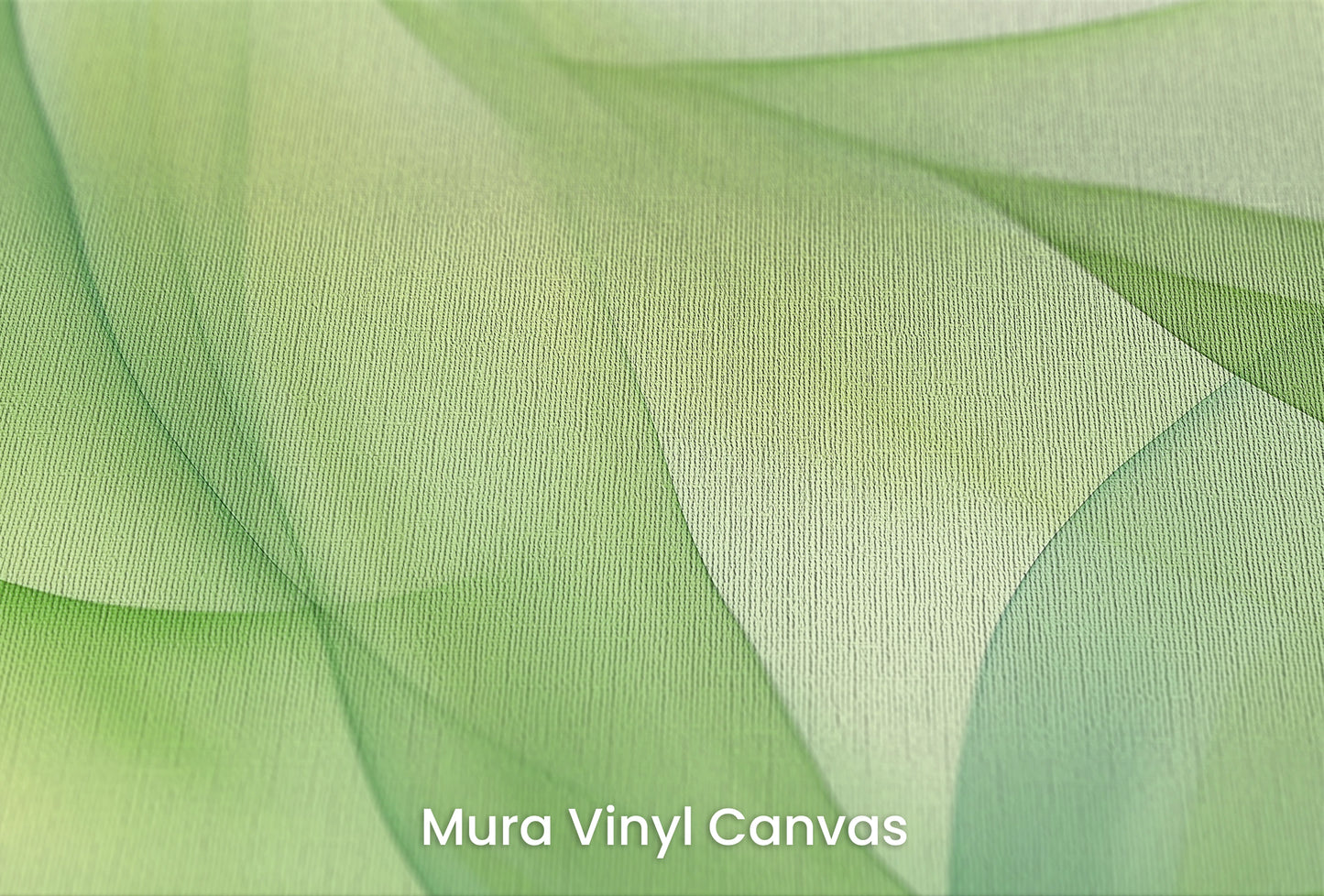 Zbliżenie na artystyczną fototapetę o nazwie Zielone Marzenie na podłożu Mura Vinyl Canvas - faktura naturalnego płótna.