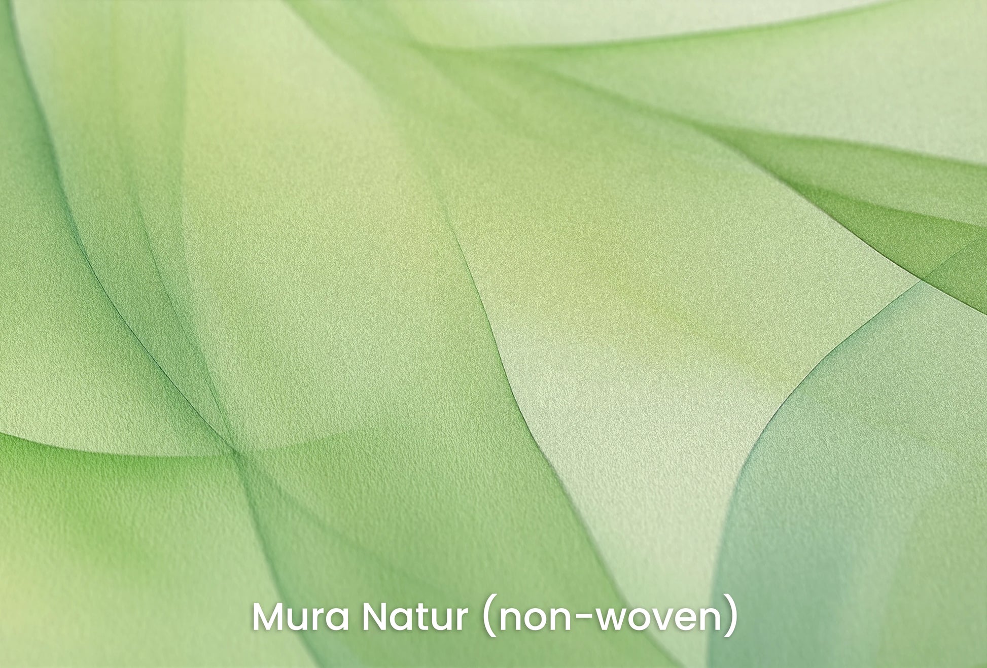 Zbliżenie na artystyczną fototapetę o nazwie Zielone Marzenie na podłożu Mura Natur (non-woven) - naturalne i ekologiczne podłoże.