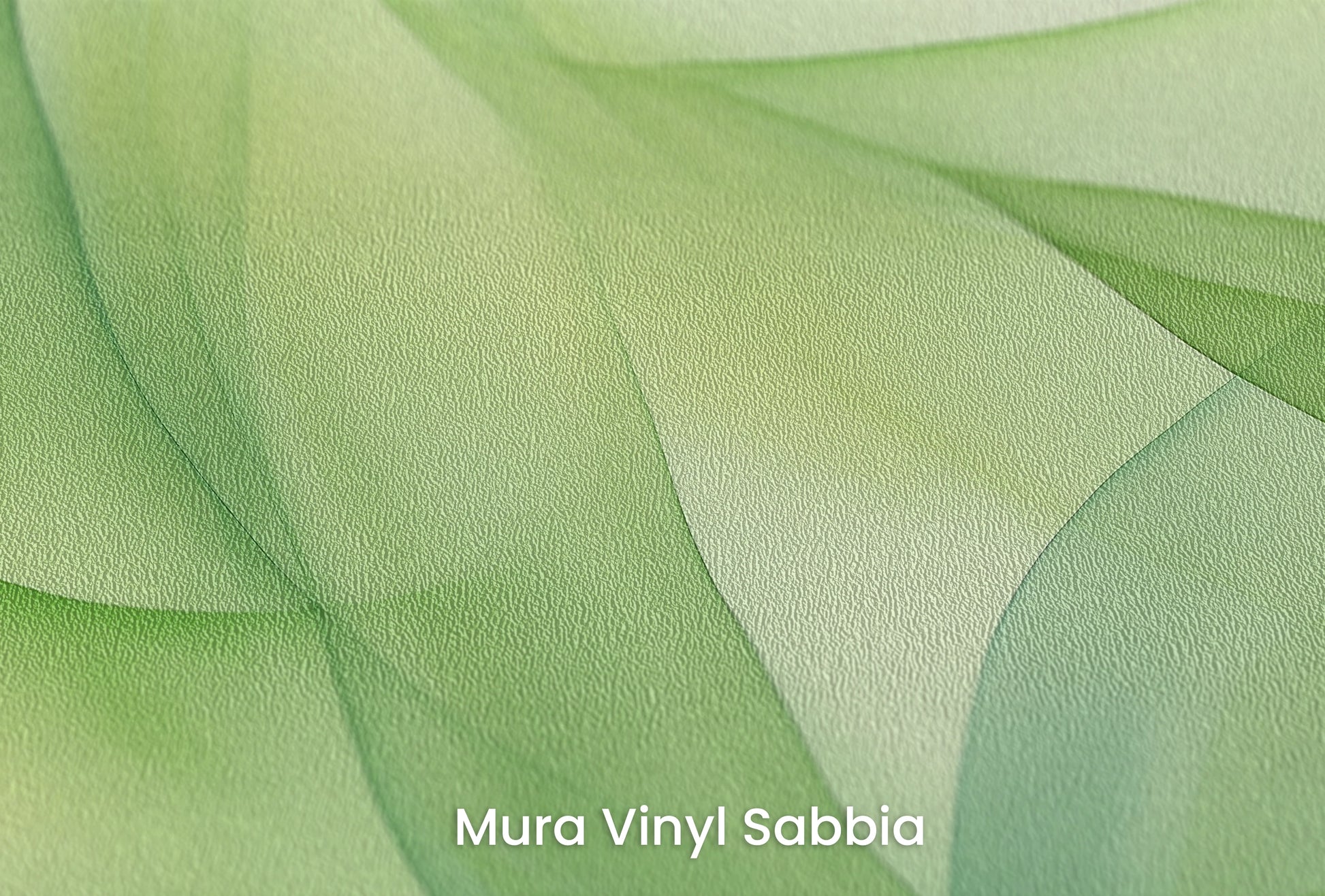 Zbliżenie na artystyczną fototapetę o nazwie Zielone Marzenie na podłożu Mura Vinyl Sabbia struktura grubego ziarna piasku.