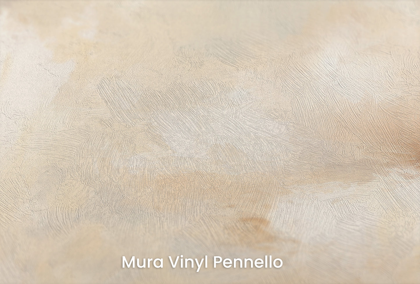 Zbliżenie na artystyczną fototapetę o nazwie DAWN WHISPER CLOUDS na podłożu Mura Vinyl Pennello - faktura pociągnięć pędzla malarskiego.