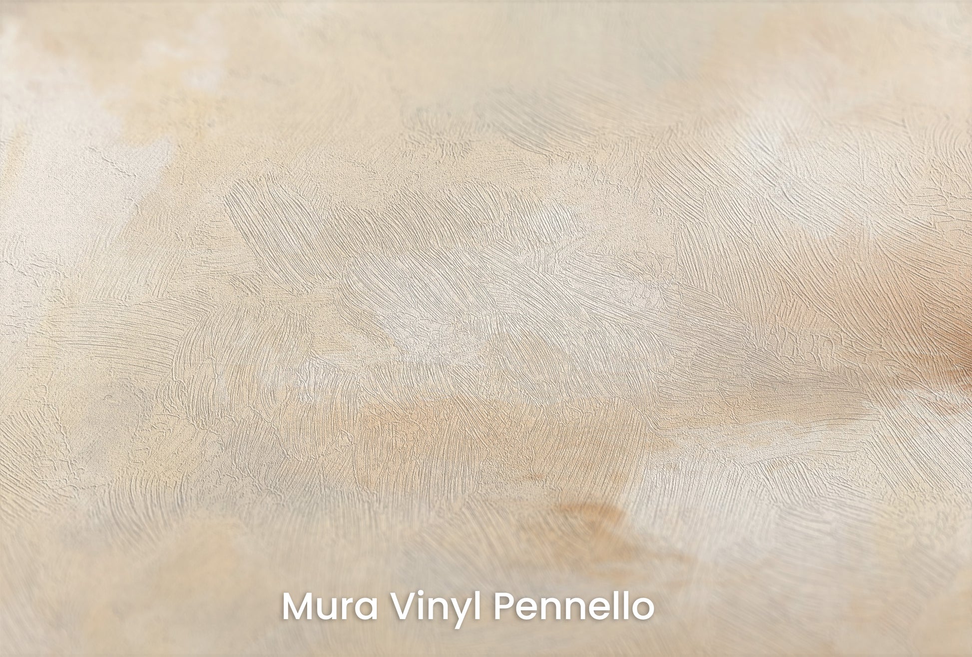 Zbliżenie na artystyczną fototapetę o nazwie DAWN WHISPER CLOUDS na podłożu Mura Vinyl Pennello - faktura pociągnięć pędzla malarskiego.