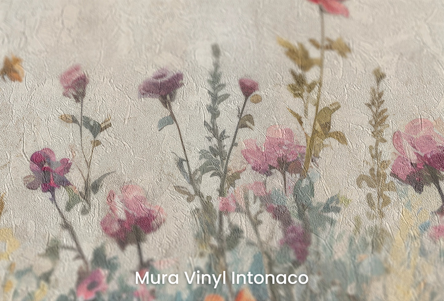 Zbliżenie na artystyczną fototapetę o nazwie AutumnRadiance na podłożu Mura Vinyl Intonaco - struktura tartego tynku.