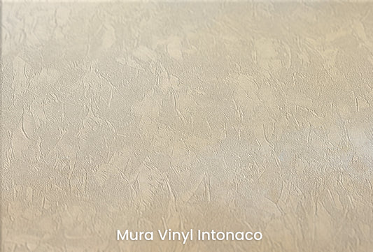 Zbliżenie na artystyczną fototapetę o nazwie GOLDEN DAWN SERENITY na podłożu Mura Vinyl Intonaco - struktura tartego tynku.