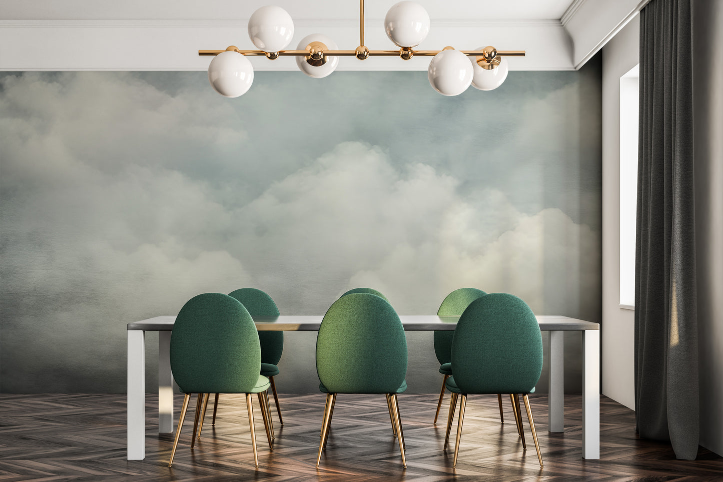 Fototapeta o nazwie SOFT CLOUDS REPOSE użyta w aranzacji wnętrza.