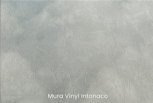 Zbliżenie na artystyczną fototapetę o nazwie SOFT CLOUDS REPOSE na podłożu Mura Vinyl Intonaco - struktura tartego tynku.