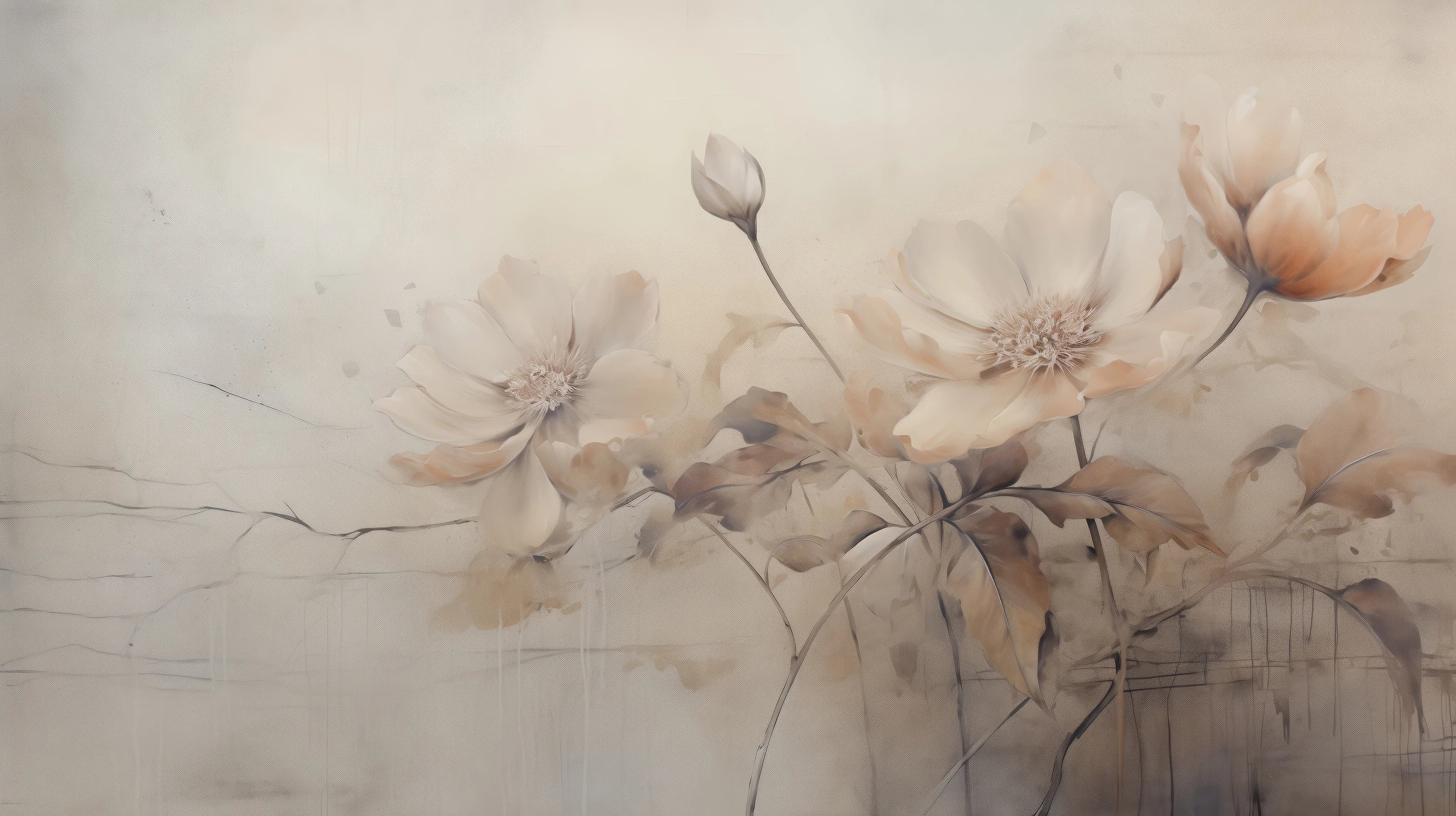 Podgląd wzoru: Prezentacja całego wzoru fototapety o nazwie Gentle Blossoms