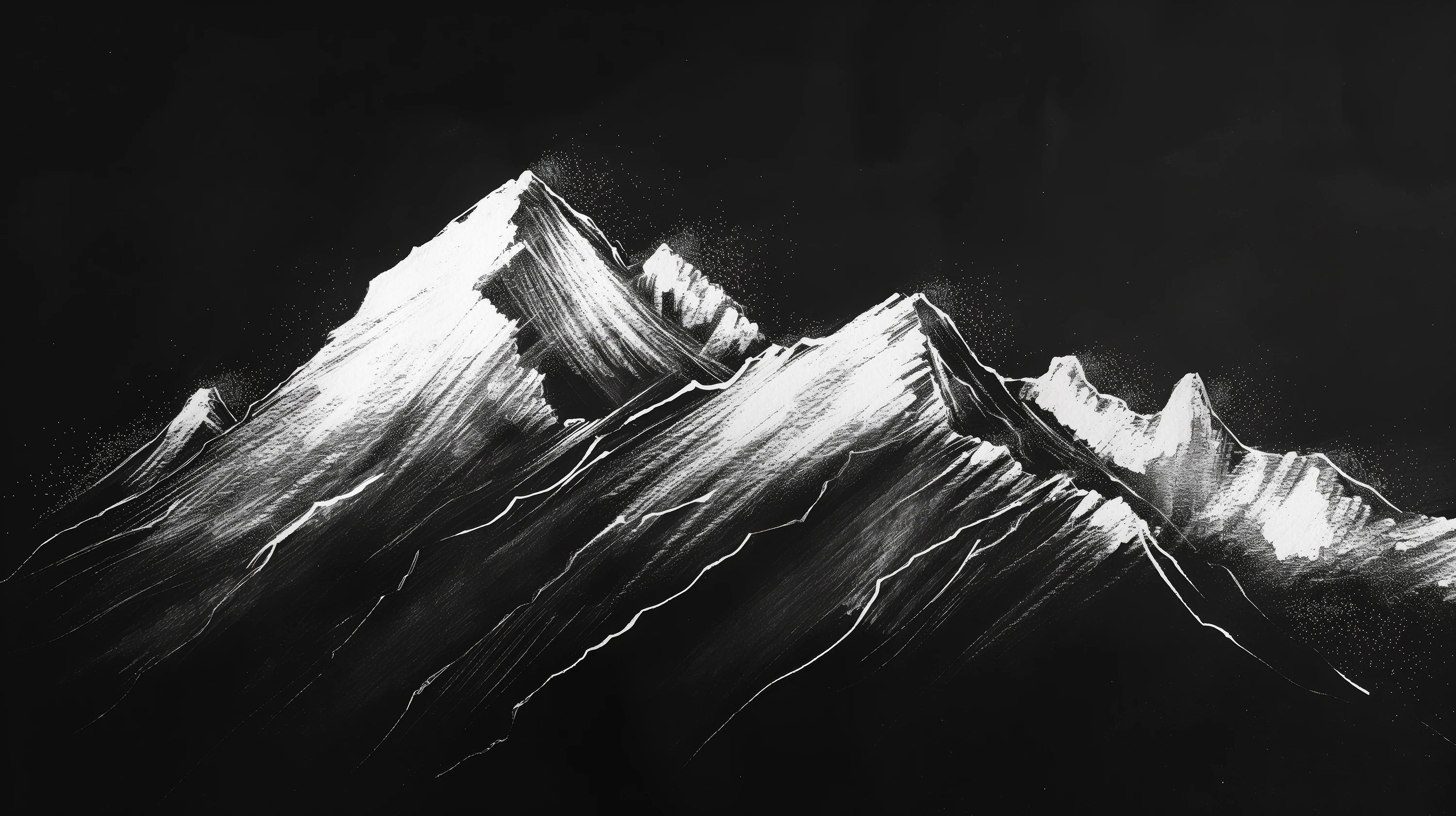 Mustervorschau: Prezentacja całego wzoru fototapety o nazwie Noir Peaks
