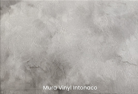Zbliżenie na artystyczną fototapetę o nazwie MISTY HORIZON ALCHEMY na podłożu Mura Vinyl Intonaco - struktura tartego tynku.