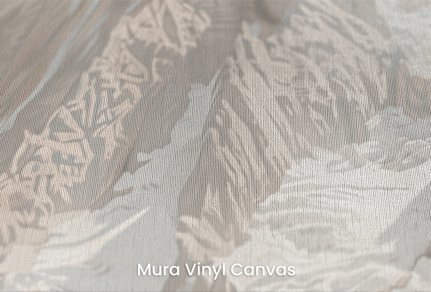 Zbliżenie na artystyczną fototapetę o nazwie Gentle Slopes na podłożu Mura Vinyl Canvas - faktura naturalnego płótna.