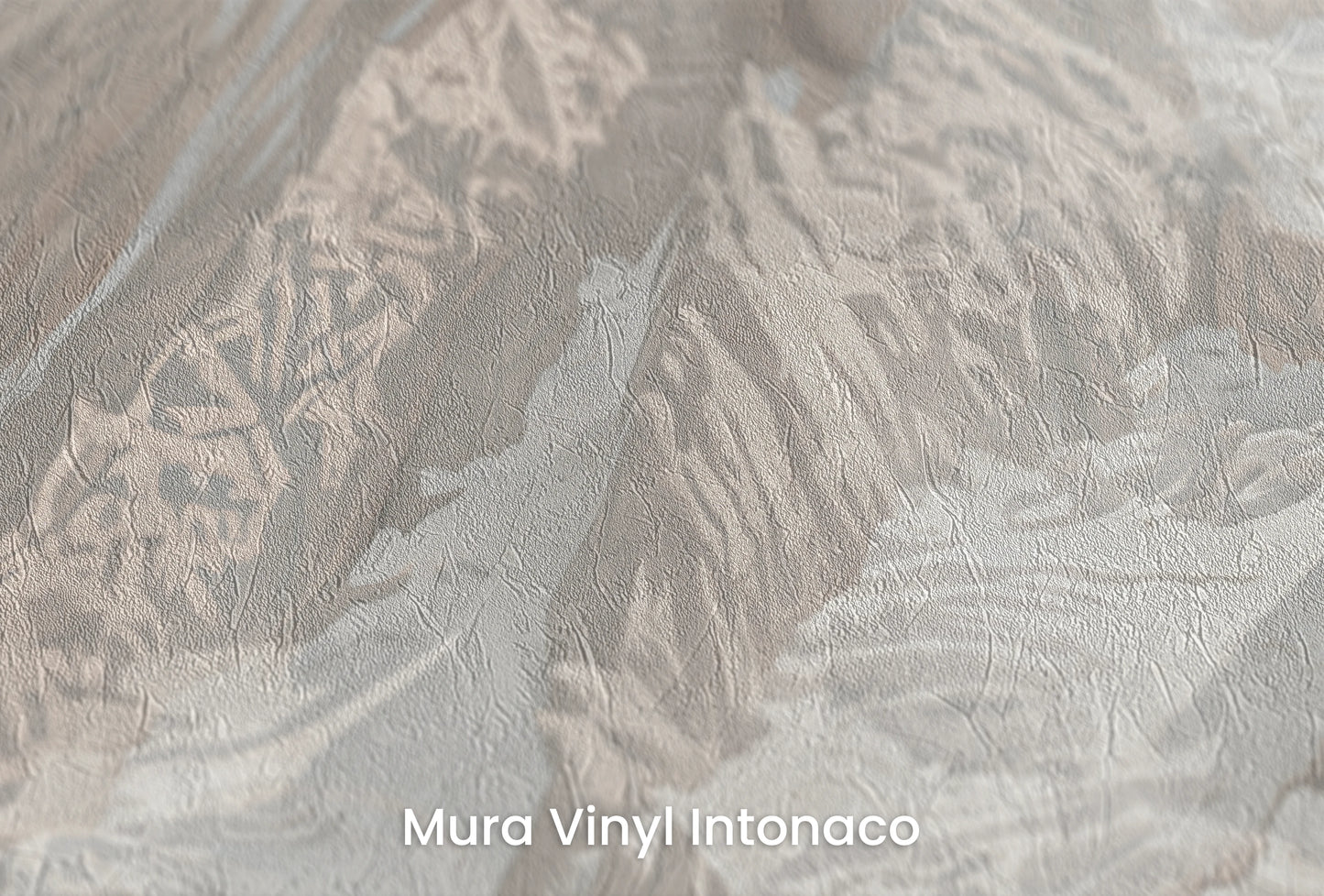 Zbliżenie na artystyczną fototapetę o nazwie Gentle Slopes na podłożu Mura Vinyl Intonaco - struktura tartego tynku.