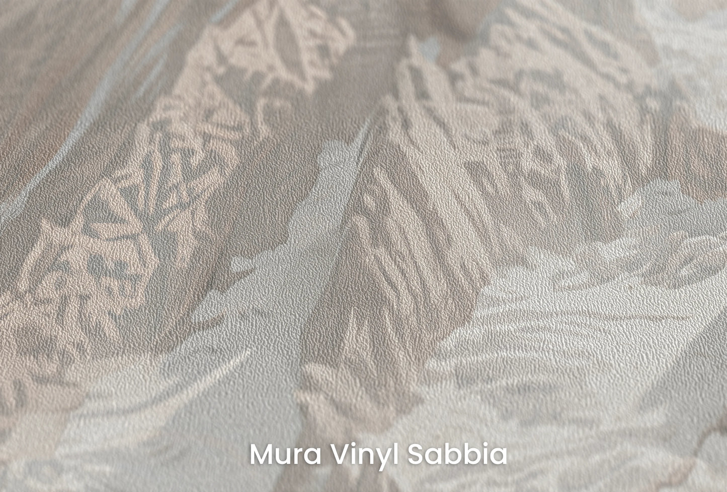 Zbliżenie na artystyczną fototapetę o nazwie Gentle Slopes na podłożu Mura Vinyl Sabbia struktura grubego ziarna piasku.