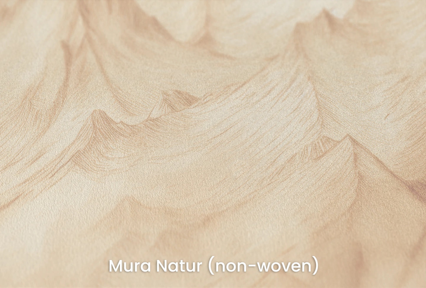 Zbliżenie na artystyczną fototapetę o nazwie Sepia Mountain Range #2 na podłożu Mura Natur (non-woven) - naturalne i ekologiczne podłoże.