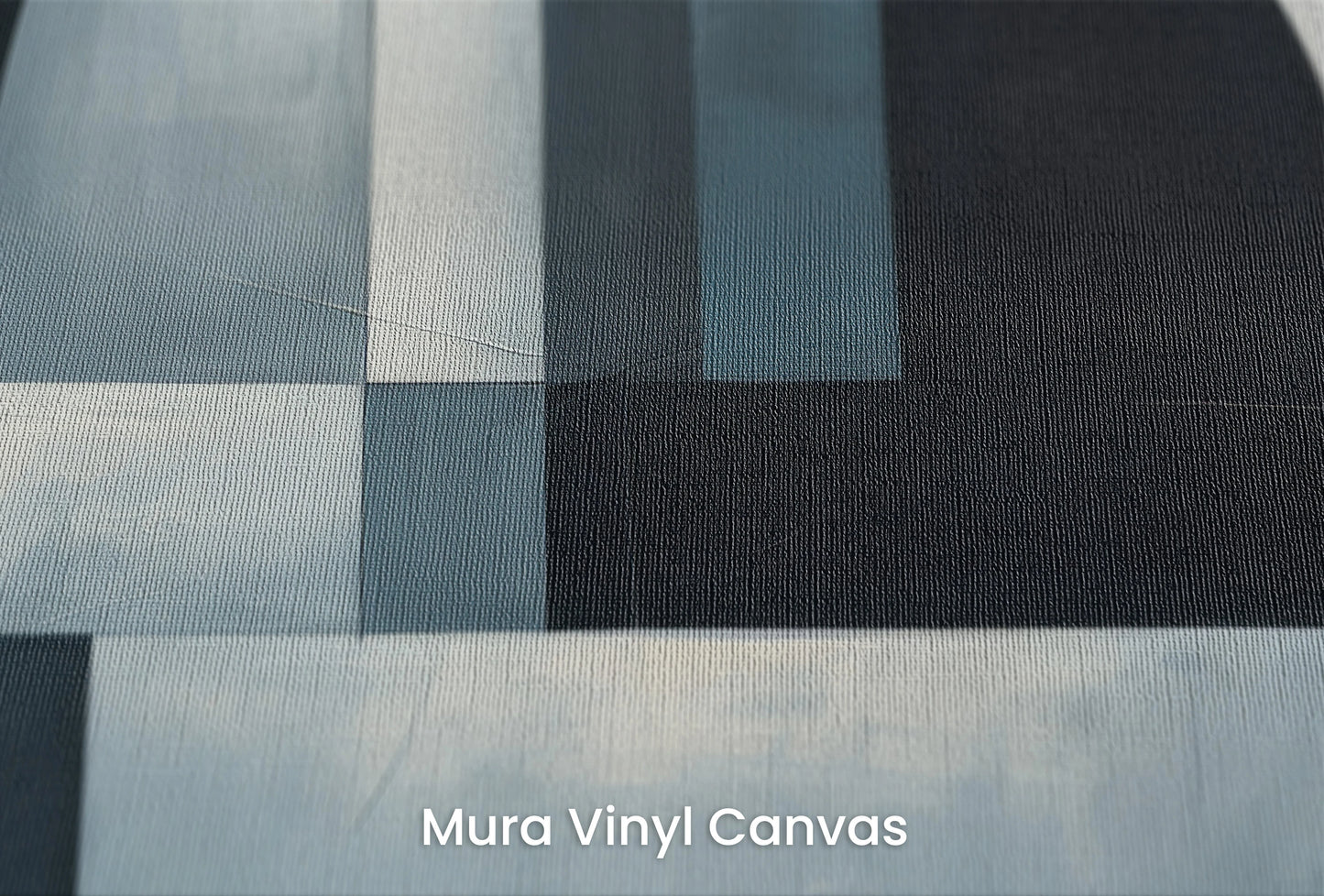 Zbliżenie na artystyczną fototapetę o nazwie Geometric Depths na podłożu Mura Vinyl Canvas - faktura naturalnego płótna.