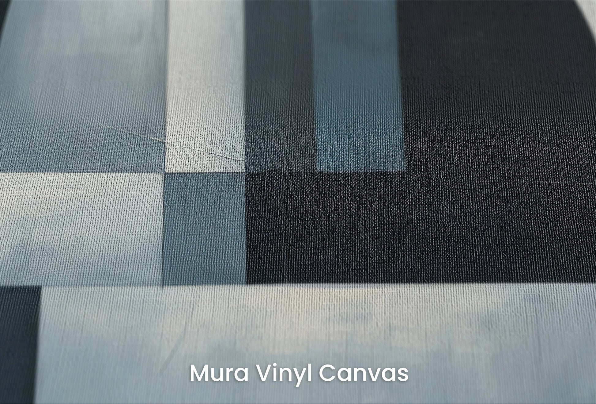 Zbliżenie na artystyczną fototapetę o nazwie Geometric Depths na podłożu Mura Vinyl Canvas - faktura naturalnego płótna.