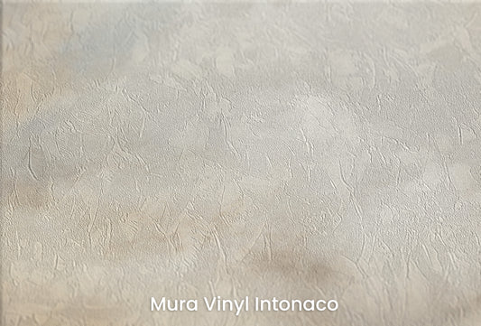 Zbliżenie na artystyczną fototapetę o nazwie CELESTIAL WHISPERS na podłożu Mura Vinyl Intonaco - struktura tartego tynku.