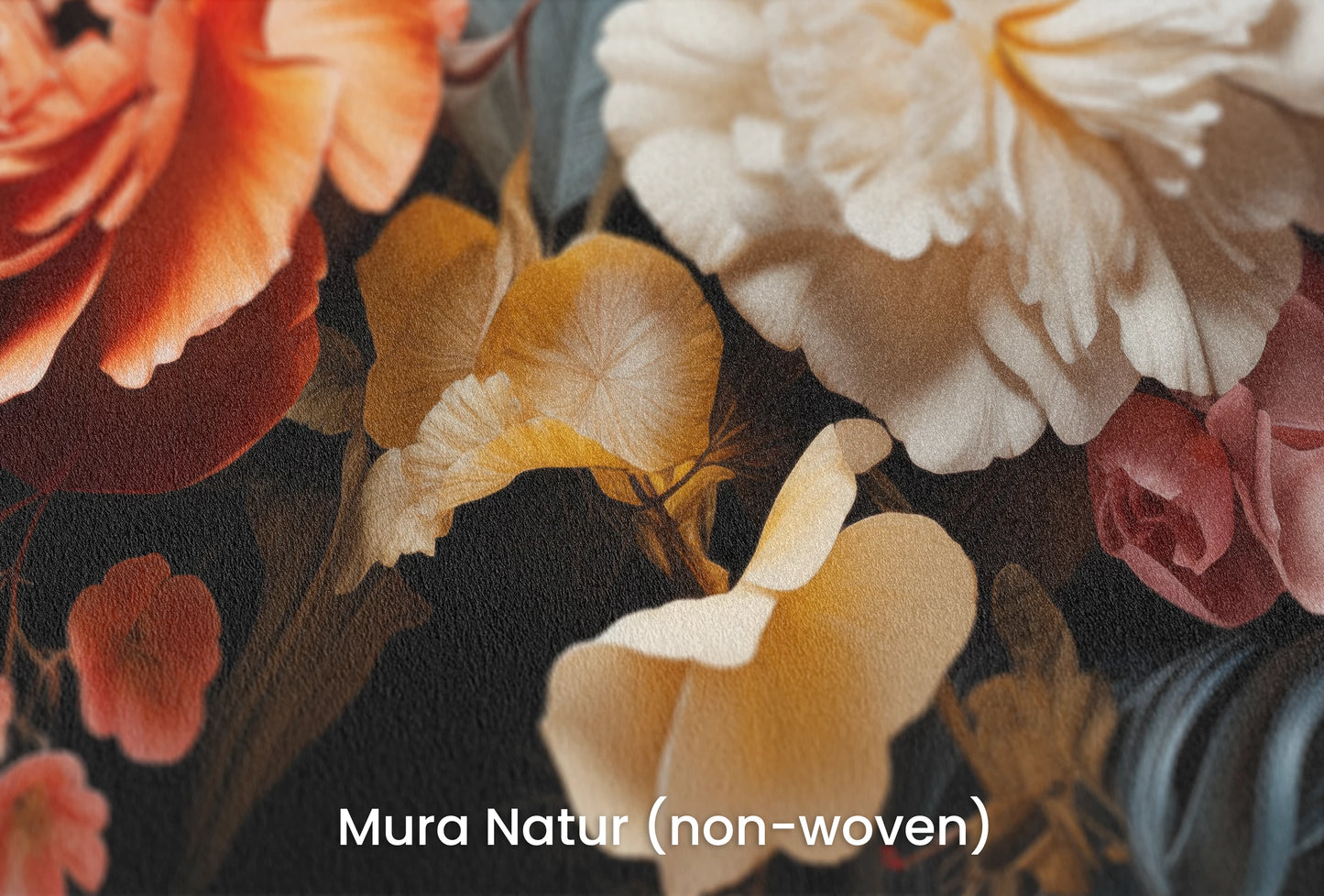 Zbliżenie na artystyczną fototapetę o nazwie Baroque Splendor #2 na podłożu Mura Natur (non-woven) - naturalne i ekologiczne podłoże.