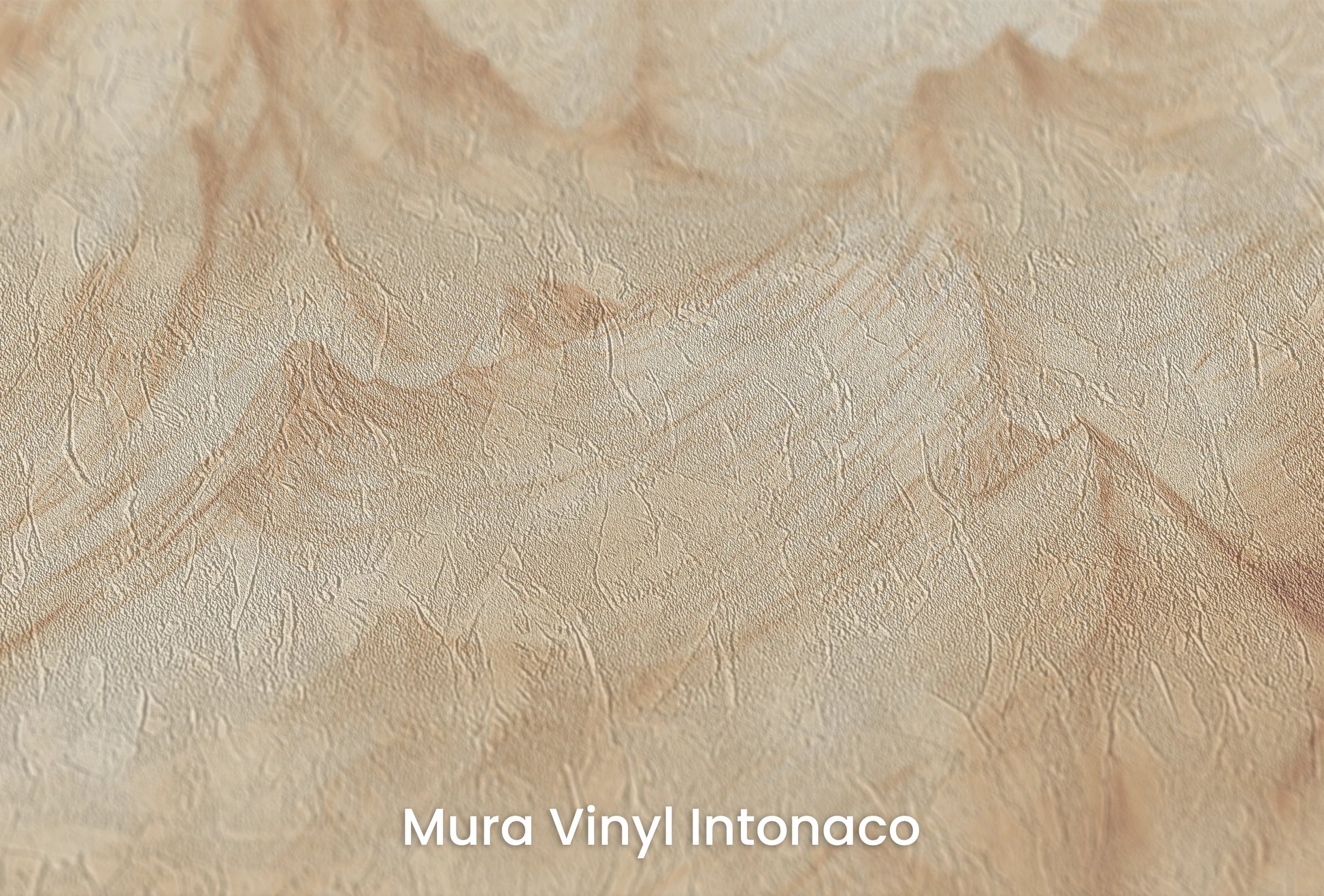 Zbliżenie na artystyczną fototapetę o nazwie Pastel Canyons na podłożu Mura Vinyl Intonaco - struktura tartego tynku.